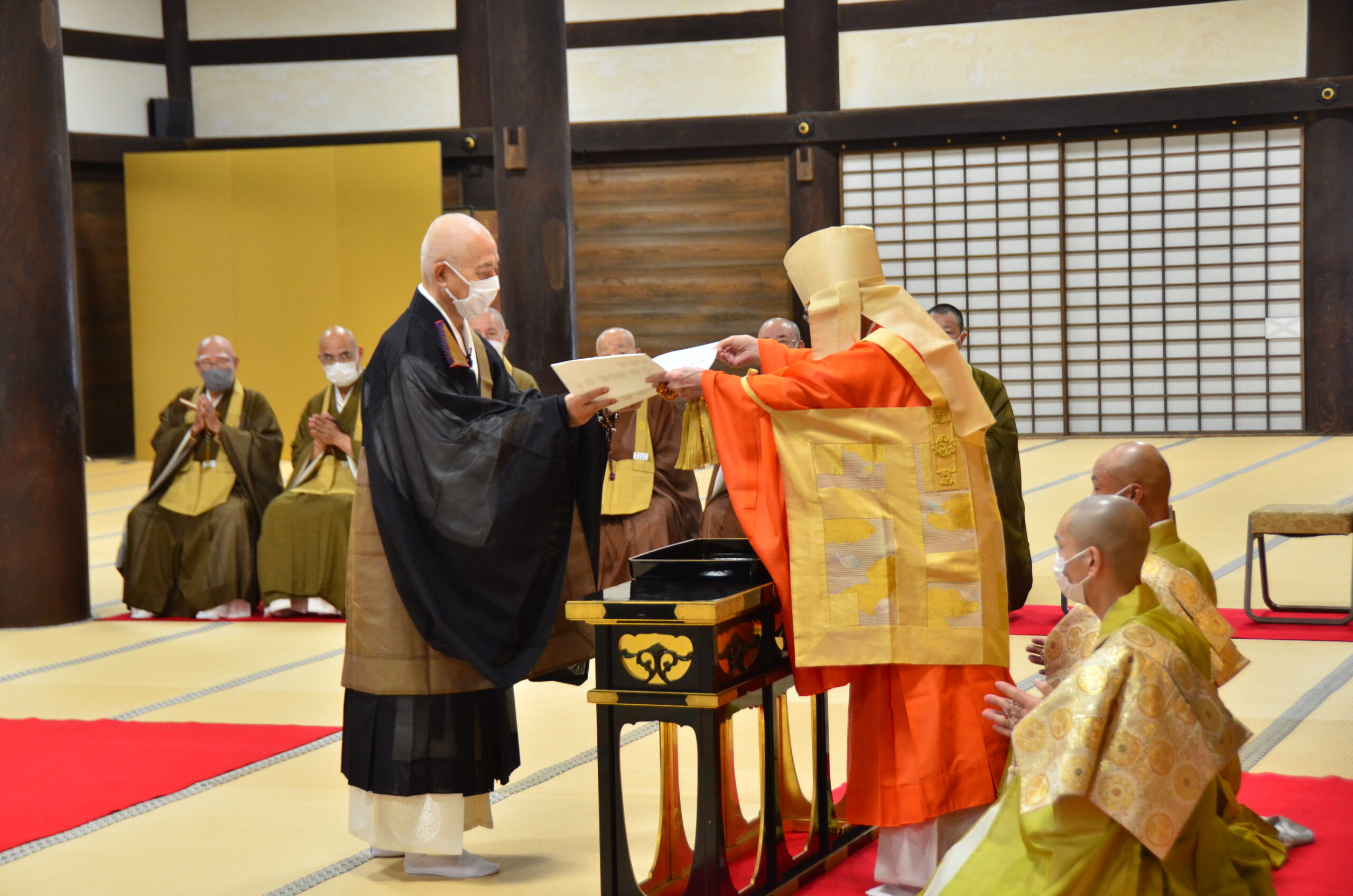 真作】京都 知恩院門跡 藤井実応「慈悲」【知恩院85世浄土門主】（大 